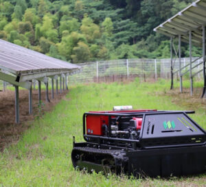 remote controlled lawn mower for solar farm