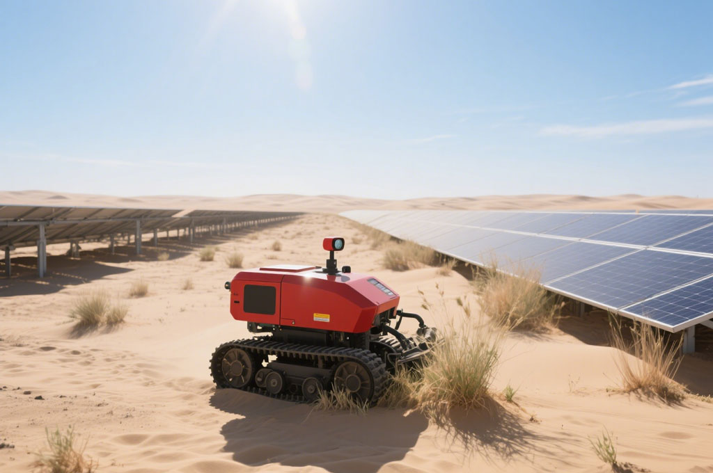 industrial lawn mower for solar farm
