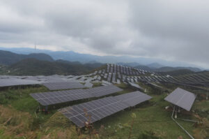 hilly solar farm