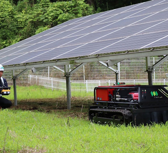 industrial lawn mower for solar farm