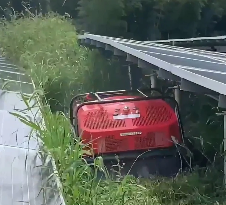 remote control mower solar farm
