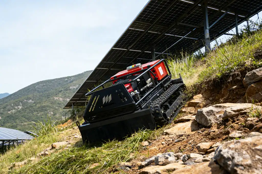 slope mower for solar farm
