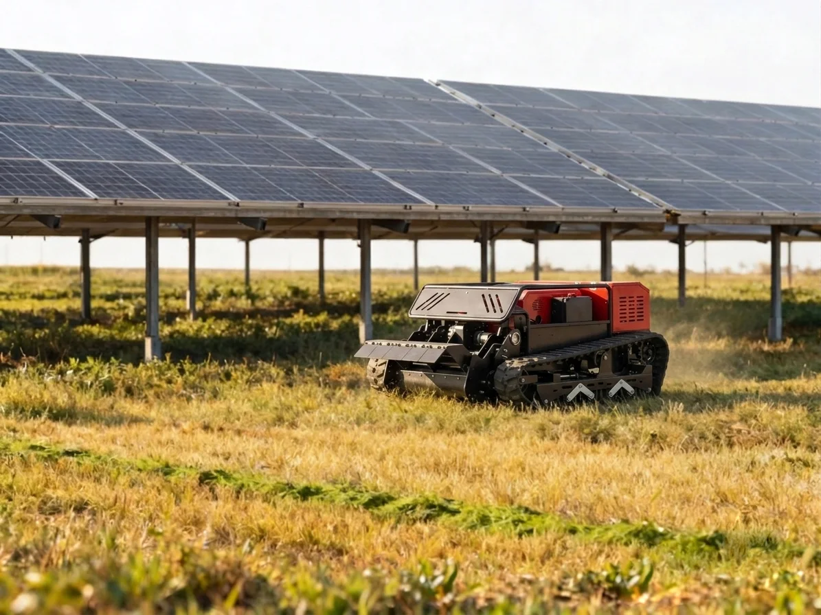 solar farm lawn mower